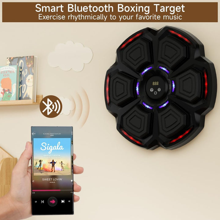Topteng Bluetooth Music Boxing Machine mit 9 Geschwindigkeitsmodi und Zählmodus, Reaktionstraining,