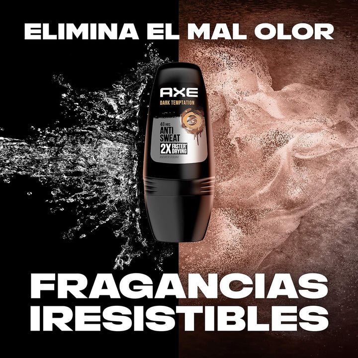 Axe Roll On Dark Temptation Deodorant für Herren, 50 ml, 6 Stück Epic Fresh, Epic Fresh