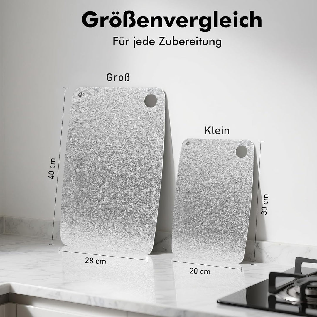 Titan Schneidebrett, Schneidebretter aus 100% Titanium, Antibakterielle Küchenbrett - EPA-Zertifizie