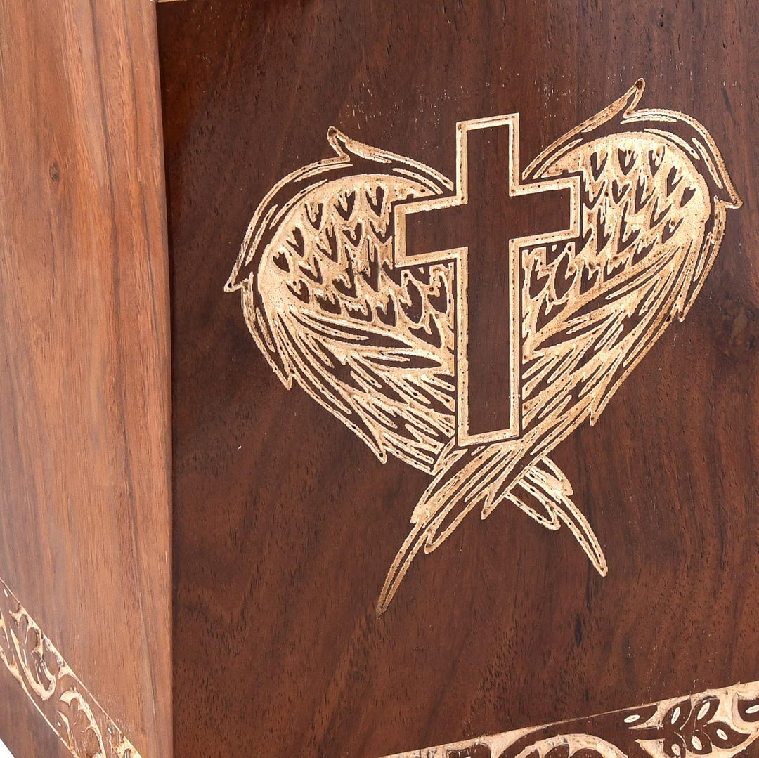 Rosewood Urnen für menschliche Asche für Erwachsene, gross – Holzurne für Columbarium – Beerdigungsu