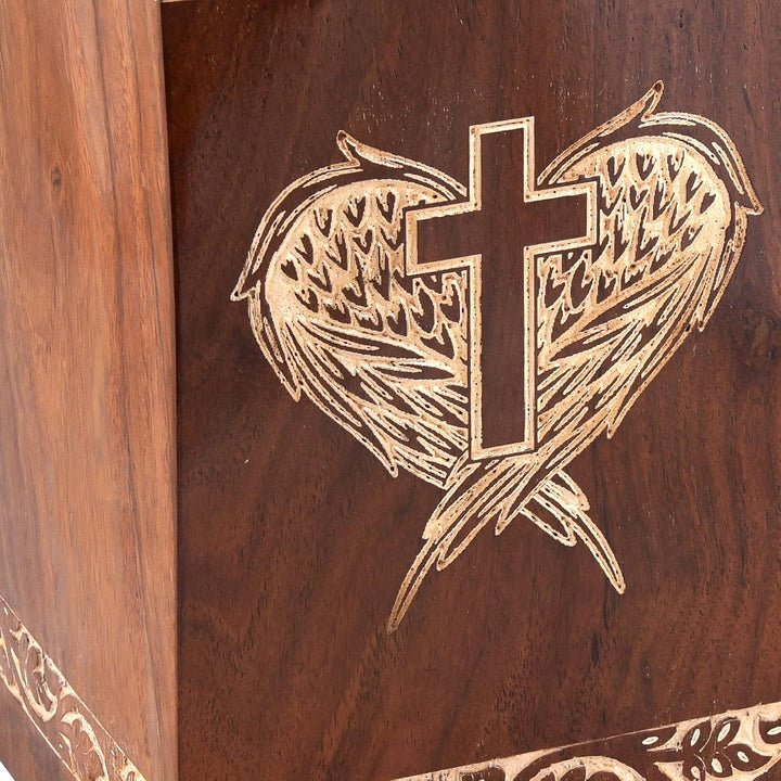 Rosewood Urnen für menschliche Asche für Erwachsene, gross – Holzurne für Columbarium – Beerdigungsu