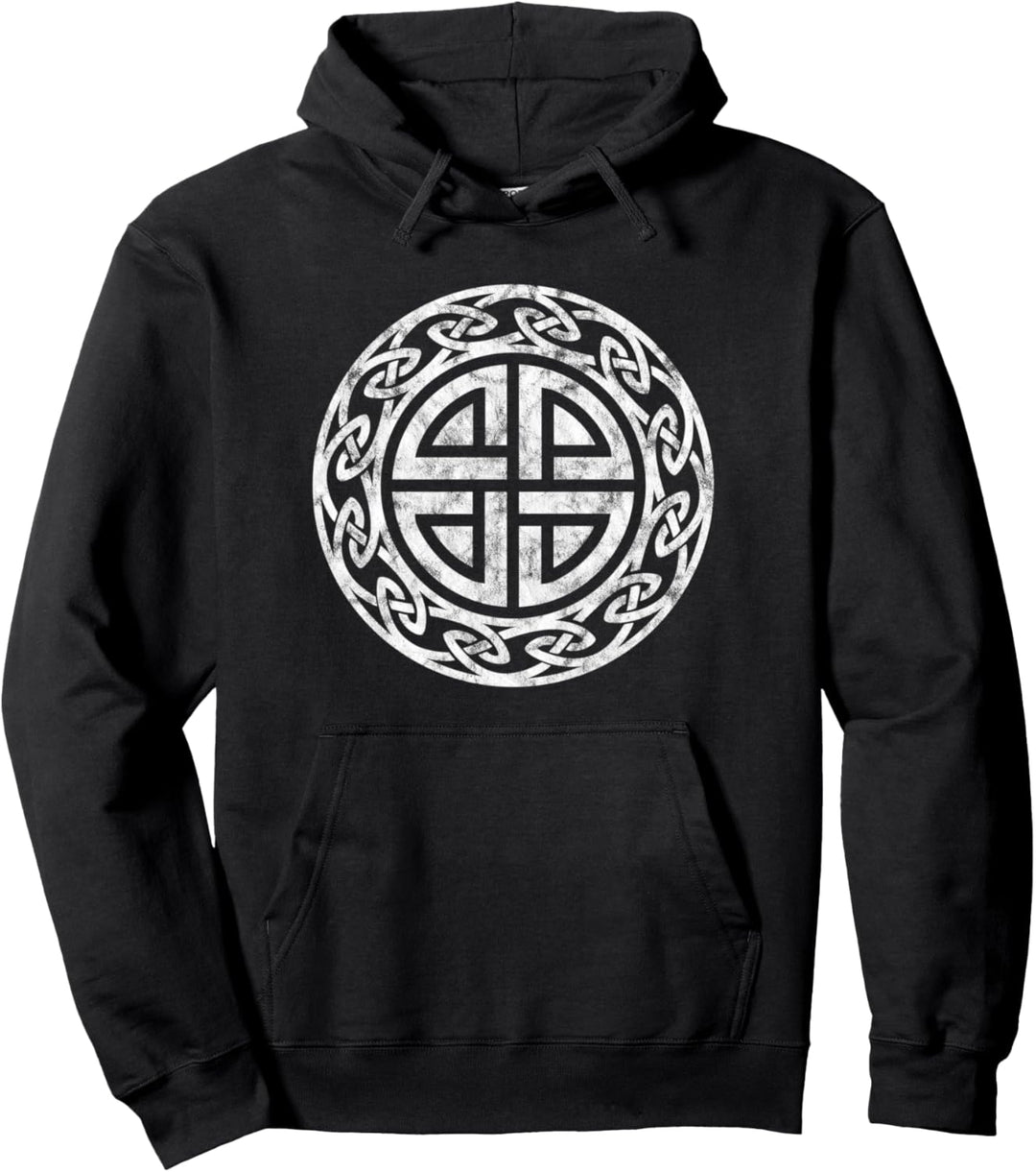 Wikinger Schildknoten Thor Schutz Symbol Keltischer Knoten Pullover Hoodie