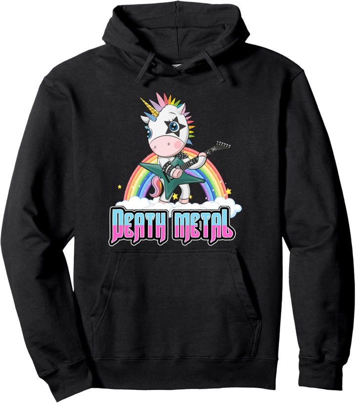 Death Metal Totenkopf Rockig Rockabilly Hart Frau Mädchen Pullover Hoodie