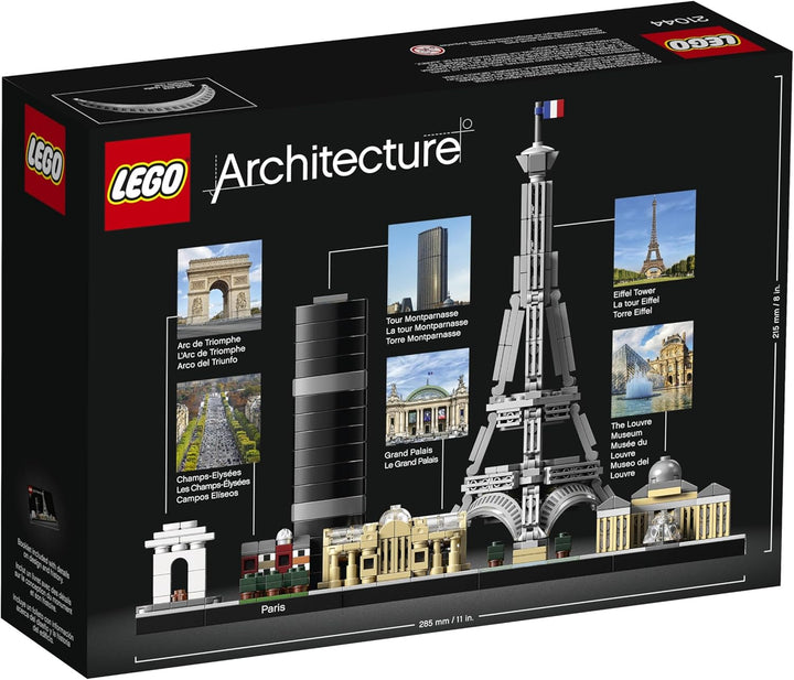 LEGO Architecture Paris, Modellbausatz mit Eiffelturm, Champs-Élysées und Louvre-Modell, Skyline-Kol