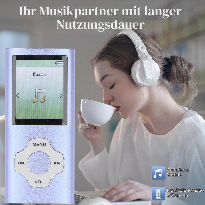 Bewinner 128 GB MP3 -MP4 -Player mit Bluetooth und WiFi, Tragbarer Verlustfreier Sound MP3, HiFi Sou