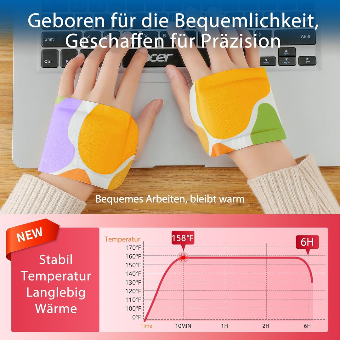 Handwärmer, langlebig, natürlich, geruchlos, luftaktiviert 10 Packungen, 10 Packungen
