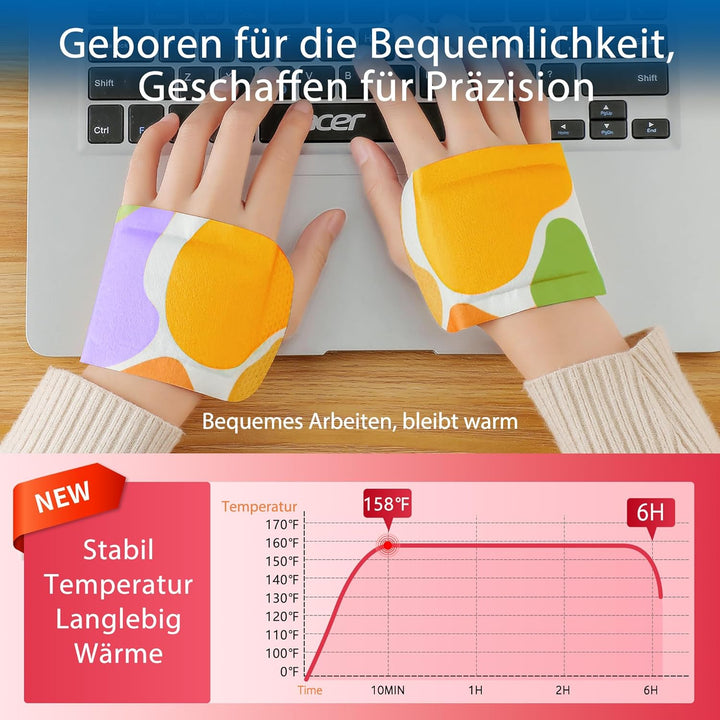 Handwärmer, langlebig, natürlich, geruchlos, luftaktiviert 10 Packungen, 10 Packungen