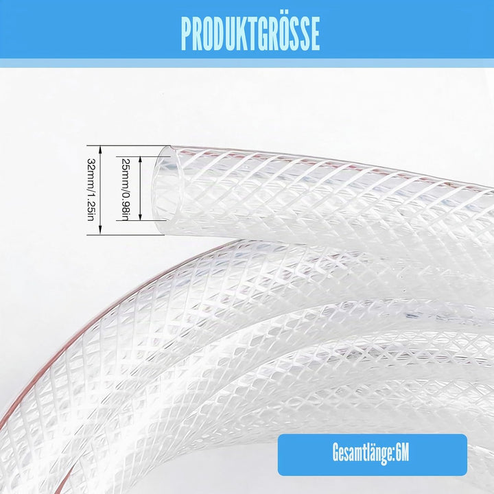 Trinkwasserschlauch, PVC Schlauch 25mm Innendurchmesser, Wasserschlauch Plastikschlauch Aquariumschl