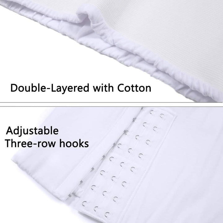 XUJI Brust binder Atmungsaktiv Baumwolle mit Gummiband für Transgender FTM Weiss M, Weiß M