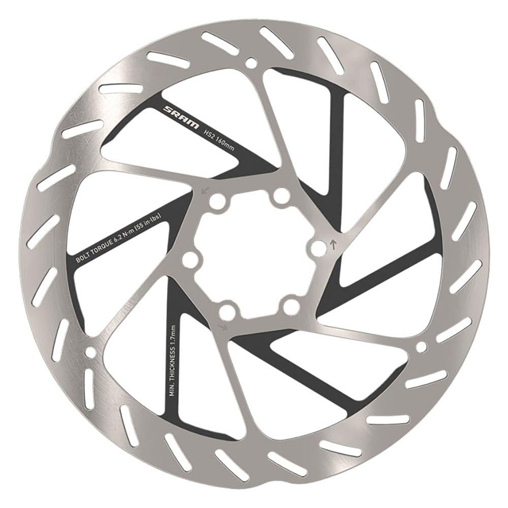 Sram Unisex – Erwachsene Bremsscheibe-2030019840 Bremsscheibe Set, Silber, 160mm, 160mm