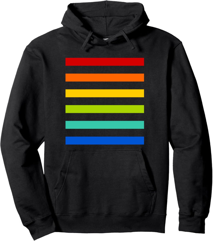 Regenbogen Streifen Pullover Hoodie