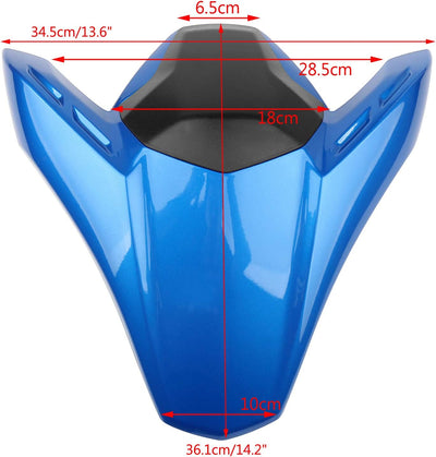 Topteng Motorrad Hinten Sozius-Sitz, Motorrad Fondpassagier Soziusabdeckung ABS Pad Motor Verkleidun