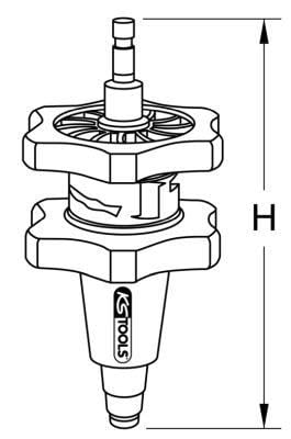 KS Tools 455.0140 Kühlsystemadapter-Satz, 4-tlg.