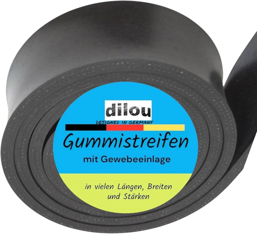 Gummistreifen mit Gewebe Gummi-Matte-Platte Vollgummi Schürfleiste Hartgummi 100mm breit 10mm dick 1