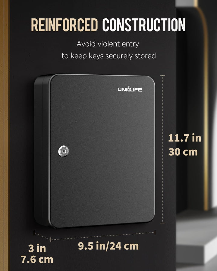 Uniclife 60 Position Schlüssel Kabinett mit Schlüssel Schloss Wand montiert schwarz Sicherheit Stora