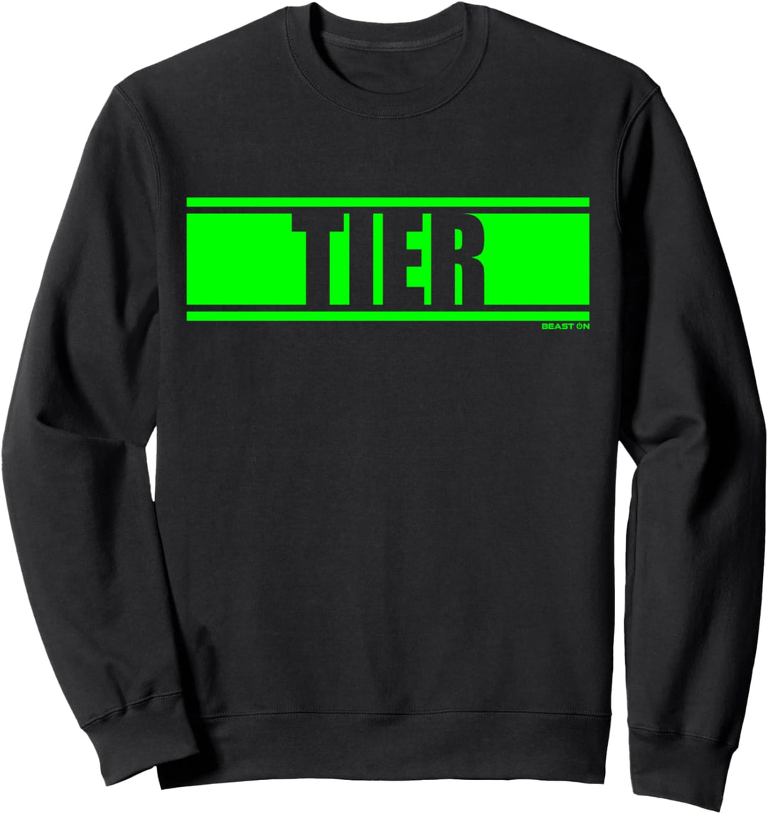 Tier Grün Gym Fitness Workout grüne Schrift Druck Motiv Sweatshirt