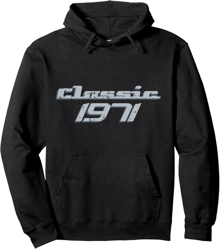 Classic 1971 Retro 50 Years Old 50th Birthday Gift Men Women Pullover Hoodie