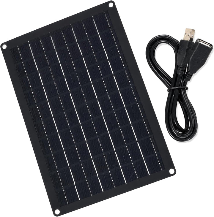 Solar USB Ladegerät 10W 5V, Tragbares Solarpanel mit USB-Anschluss, wasserdichtes Solarladegerät für