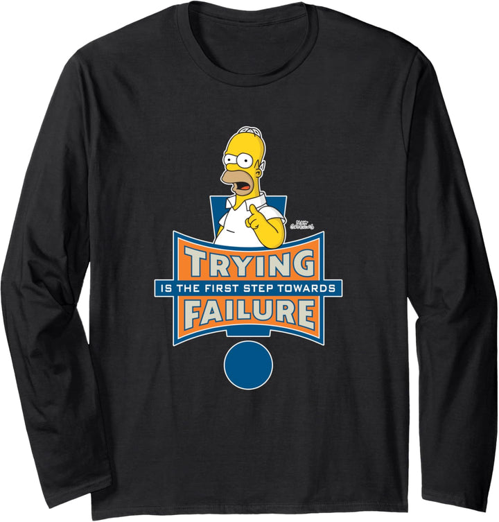 The Simpsons Homer Trying Is the First Step Toward Failure Langarmshirt