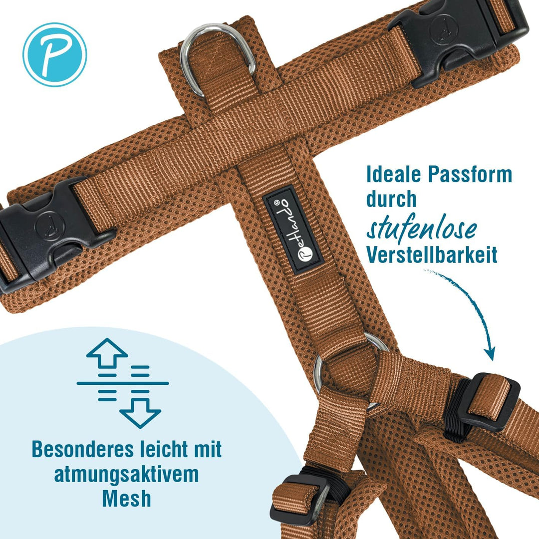 Petlando Hundegeschirr Mesh Y-Comfort mit atmungsaktivem Mesh, leicht &amp; robust, stufenlos verstellba