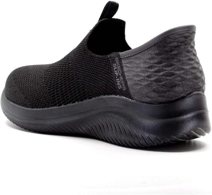 Skechers Damen Ultra Flex 3.0 Smooth Step Sneakers,Sports Shoes 35.5 EU Black Knit Jersey Trim, 35.5