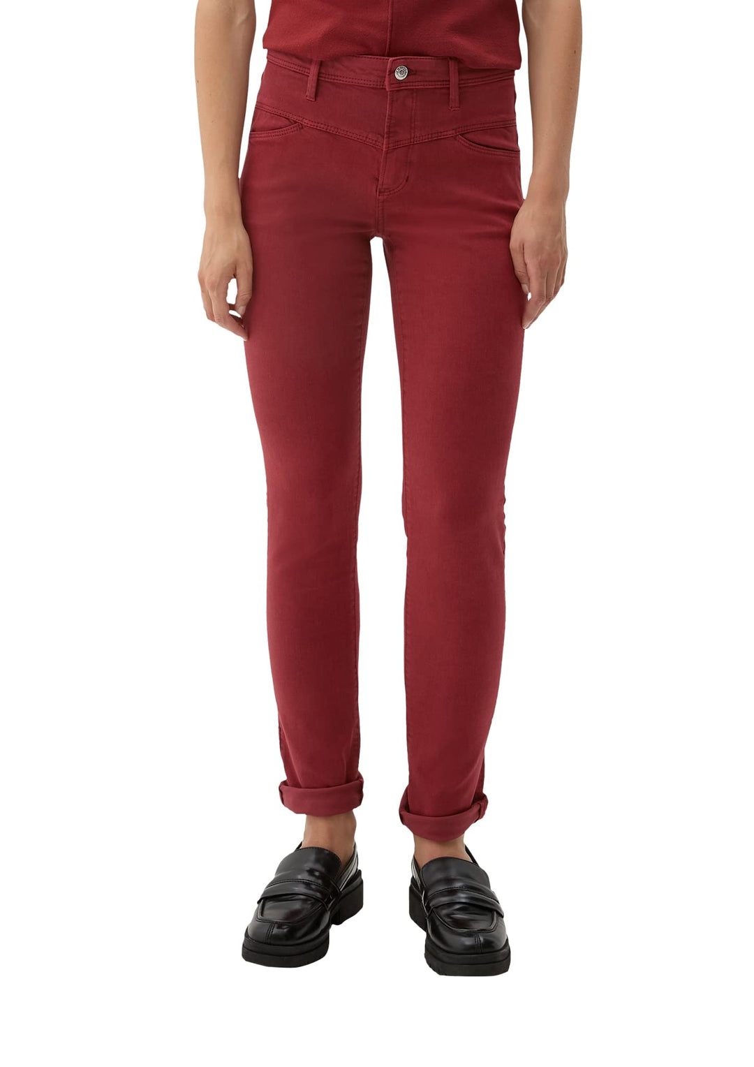 s.Oliver Damen Jeans, Betsy Slim Fit 32W / 34L Rot 38z8, 32W / 34L Rot 38z8