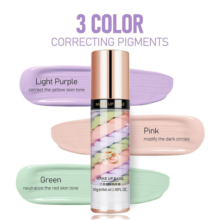 Skynest 2pcs Pore Primer, Color Correcting Facial Serum, Face Makeup Primer Base,Isolation Cream,Inv