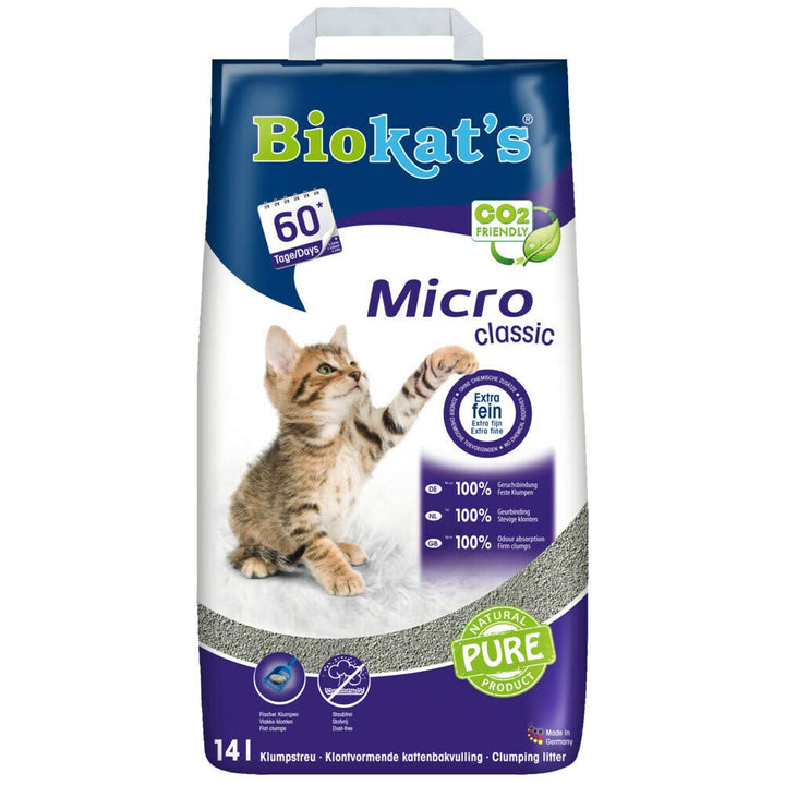 Gimborn Biokats Micro Classic im Papiersack | 14 l Katzenstreu, Klumpstreu