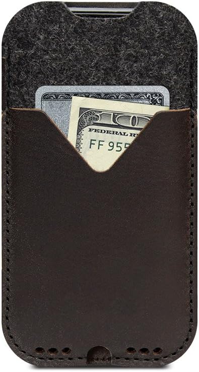 Pack & Smooch Für iPhone 13 Mini und 12 Mini Hülle, Tasche Kirkby aus 100% Merino Wollfilz, Pflanzli