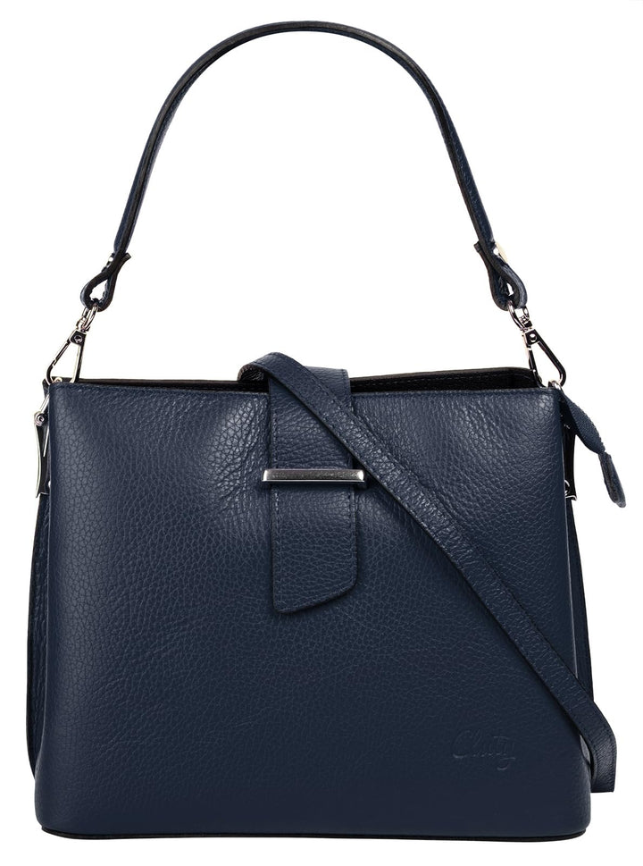 Handtasche Echt Leder Damen Made in Italy, Tragetasche, Umhängetasche, Abendtasche aus Leder 021791