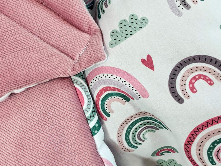 BABEES© Wattierte Velvet Winter Einschlagdecke mit Füllung für Babyschale Autositz, Universal,Baby D