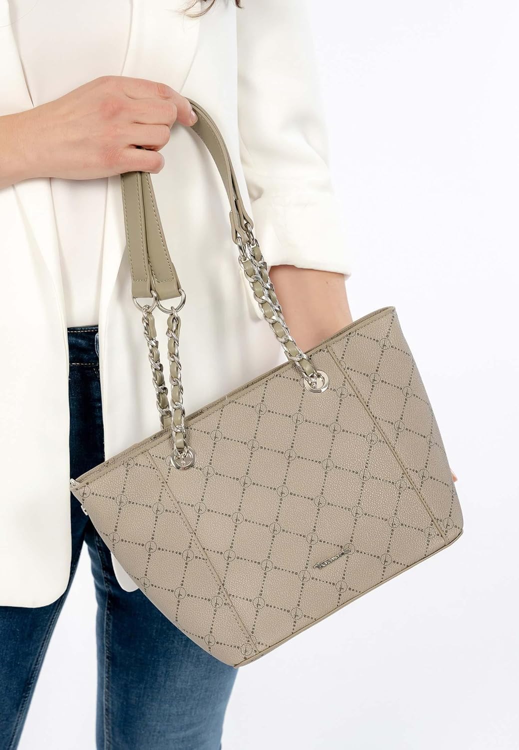 Tamaris Shopper Anastasia Summer 32103 Damen Handtaschen Print Einheitsgrösse Khaki, Einheitsgrösse