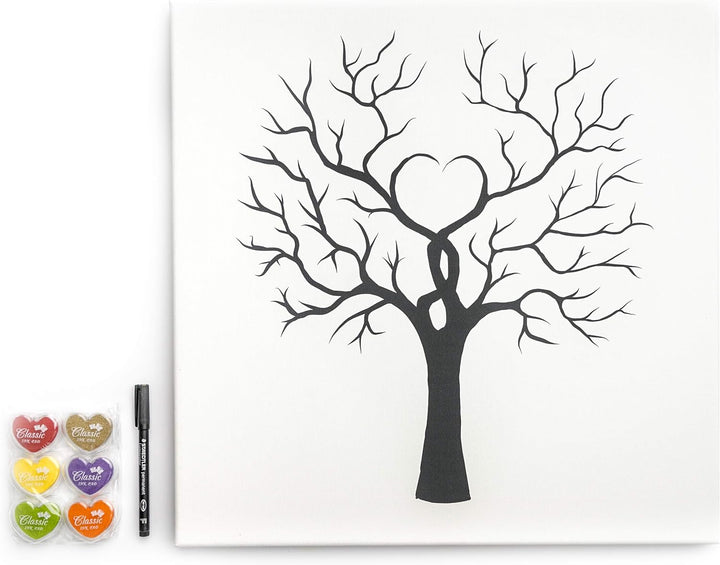 codiarts. Leinwand für Fingerabdrücke DIY Hochzeit, Jubiläum, Familienfeier, Party, Geburtstag als G