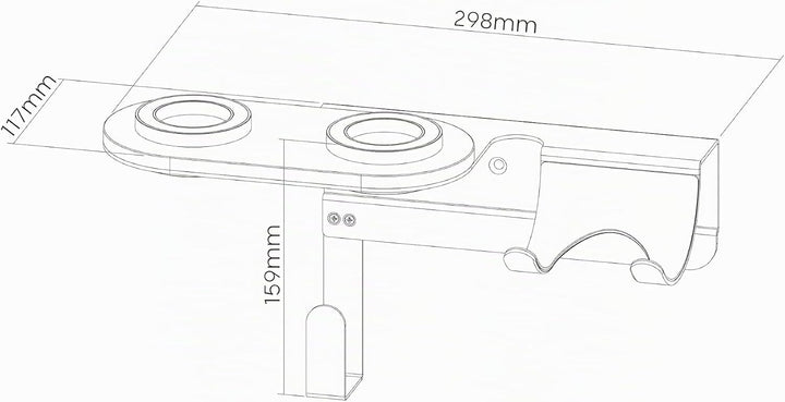 PureMounts® Haartrochner-Wand-Halterung kompatibel für Dyson® Supersonic, Magnetbefestigung, Kabelma