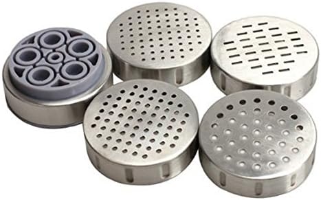 Multifunktion Küche Zubehör Edelstahl Nudelmaschine mit 5 Noodle Mould,GemüSe Obst Saftpresse DrüCke