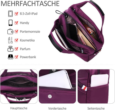 DIRRONA Damen Umhängetasche Multi Pocket Crossbody Bag Schultertaschen Leicht Handtasche Waterproof