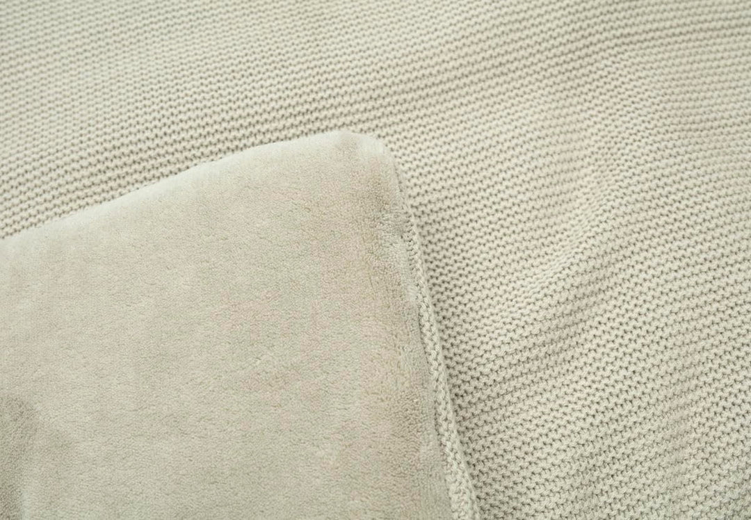 Jollein Krabbeldecke für Baby - Basic Knit, Olive Green - Laufgittereinlage - 75x95 cm - Strickmuste