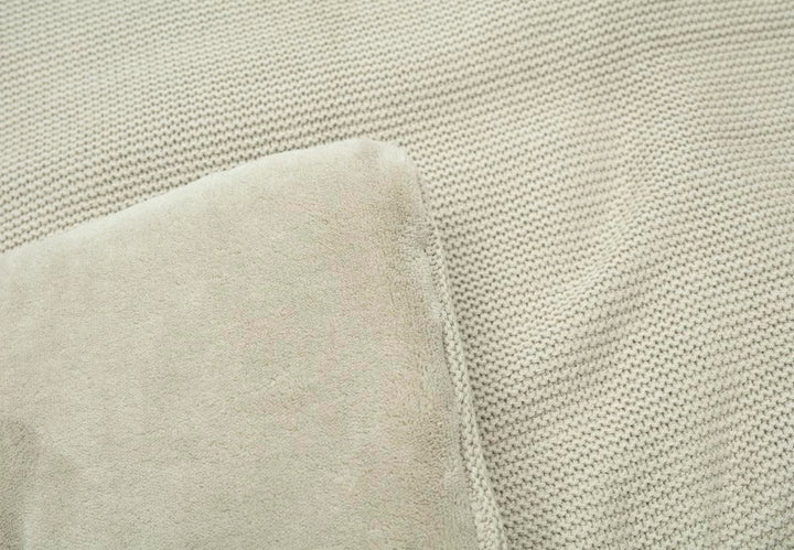 Jollein Krabbeldecke für Baby - Basic Knit, Olive Green - Laufgittereinlage - 75x95 cm - Strickmuste