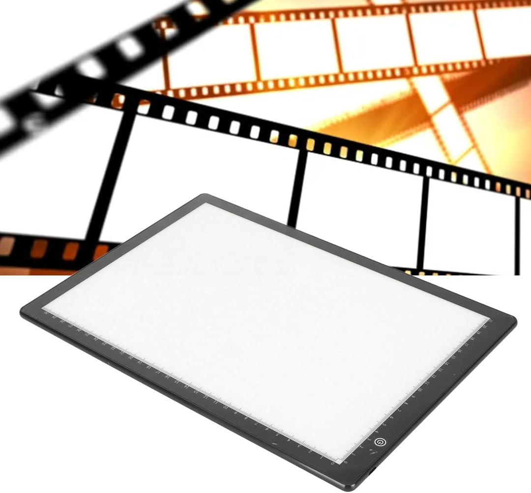 Diabetrachter Lichtbox, A4 Diabetrachter, Diafilm Negativscannen, mit 3 Einstellbaren Helligkeiten,