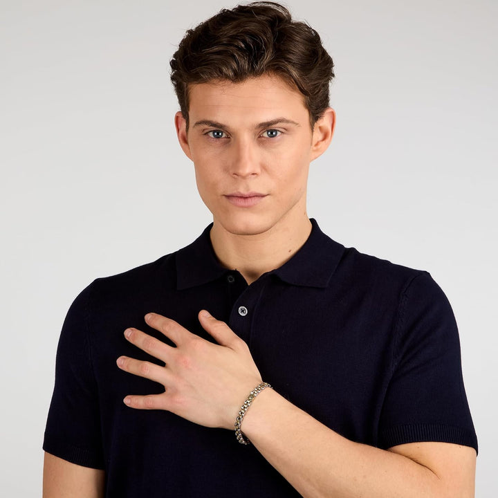 Maserati Maserati Jewels Herrenarmband, 21 cm, aus Edelstahl, PVD - JM320AST09