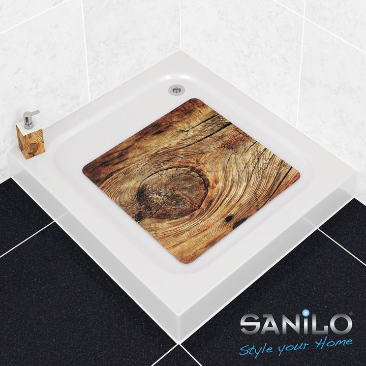 Sanilo Badematte 53 x 53 cm, rutschfeste Duschmatte für Dusche und Badewanne, Antirutschmatte maschi
