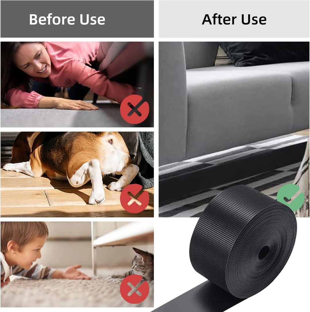Spielzeugblocker für Möbel, Verstellbare Stossstange, Schwarze Couch-Stopper,Couch Under Blocker, Sp