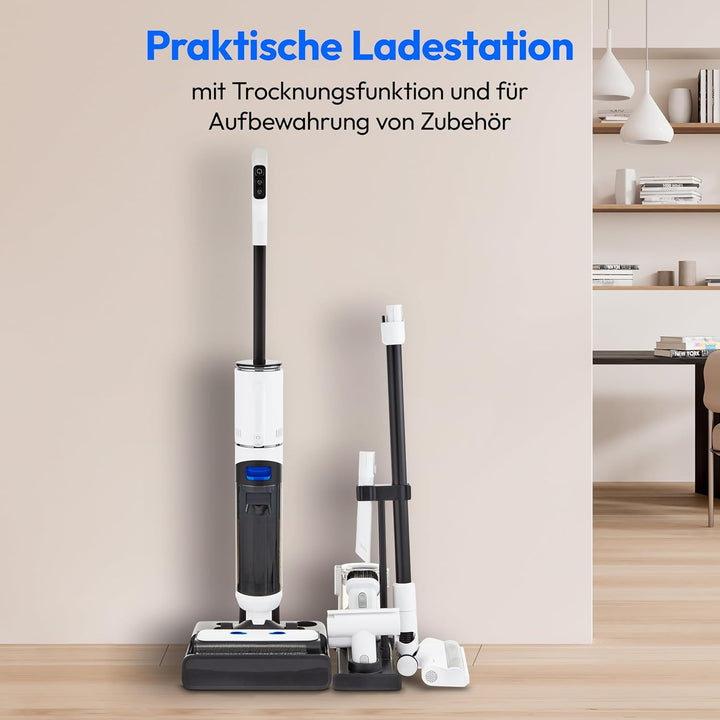 MEDION Nass Trockensauger H30 (2in1 kabelloser Saugwischer und Akku Staubsauger, bis zu 45 Min Laufz