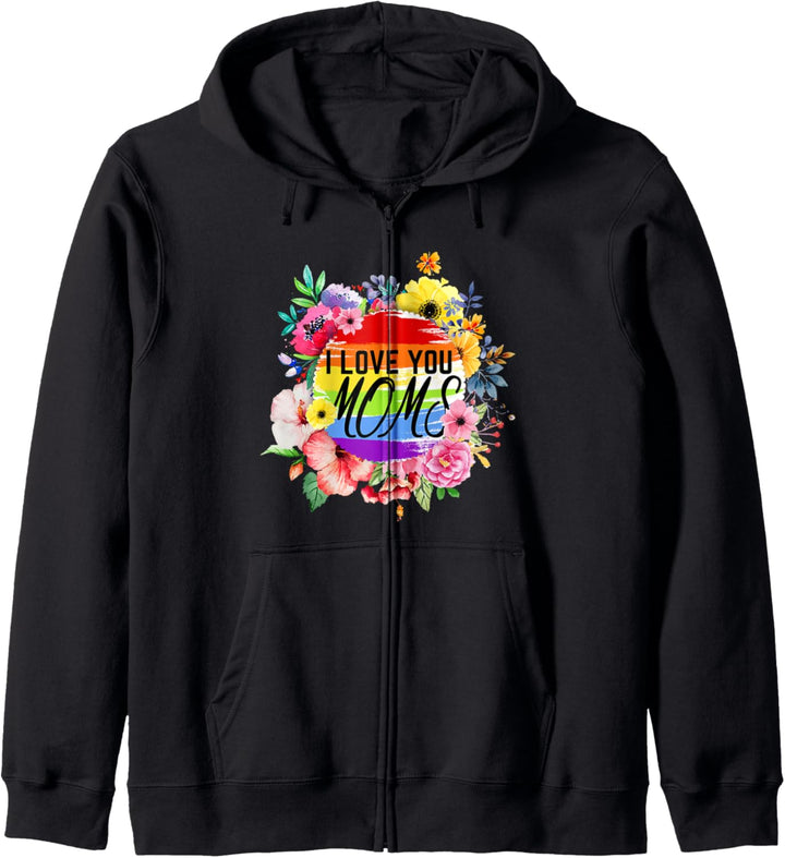 Muttertag Blumen Stolz Lesbisch Ich liebe dich Mütter Kapuzenjacke