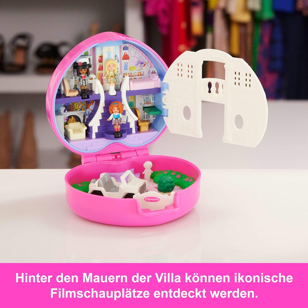 Polly Pocket x Clueless Sammler-Schatulle, Minipuppen und Spielset, 5 thematische Zubehörteile, Spie