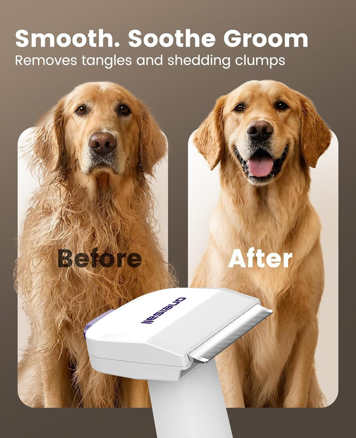 oneisall hundestaubsauger mit bürste, Super Saugkraft mit 12000Pa, Tierhaar staubsauger von der Bürs