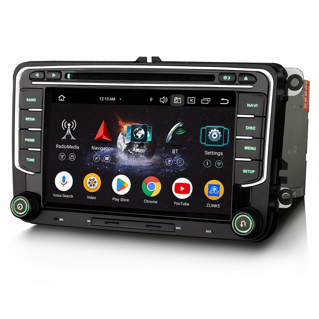 Erisin 8 Kern 4GB+64GB Android 14 Autoradio mit Bluetooth 5.0 Für VW Caddy Amarok Polo Crafter T6 Sk
