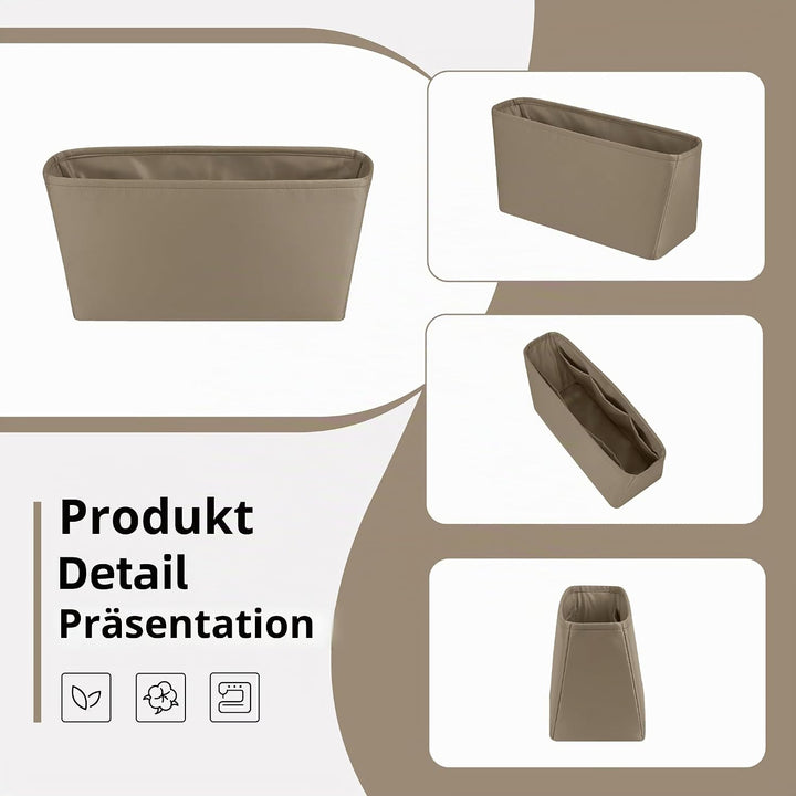 DGAZ Taschen Organizer Einsatz, Seide Innentasche für LV Neverfull PM/MM/GM, Leicht Taschenorganizer