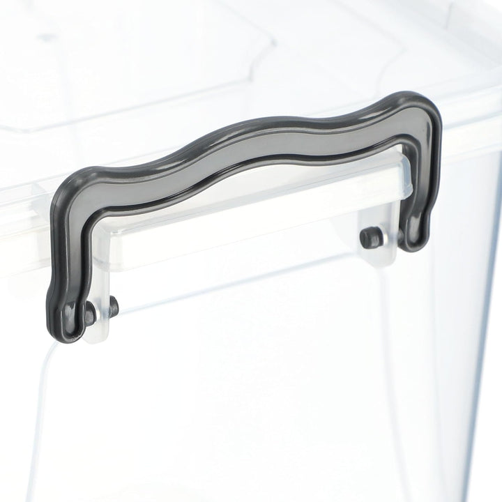 KADAX Aufbewahrungsbox mit Deckel, Robuster Plastikbehälter aus Kunststoff, Lunchbox, Transparente F