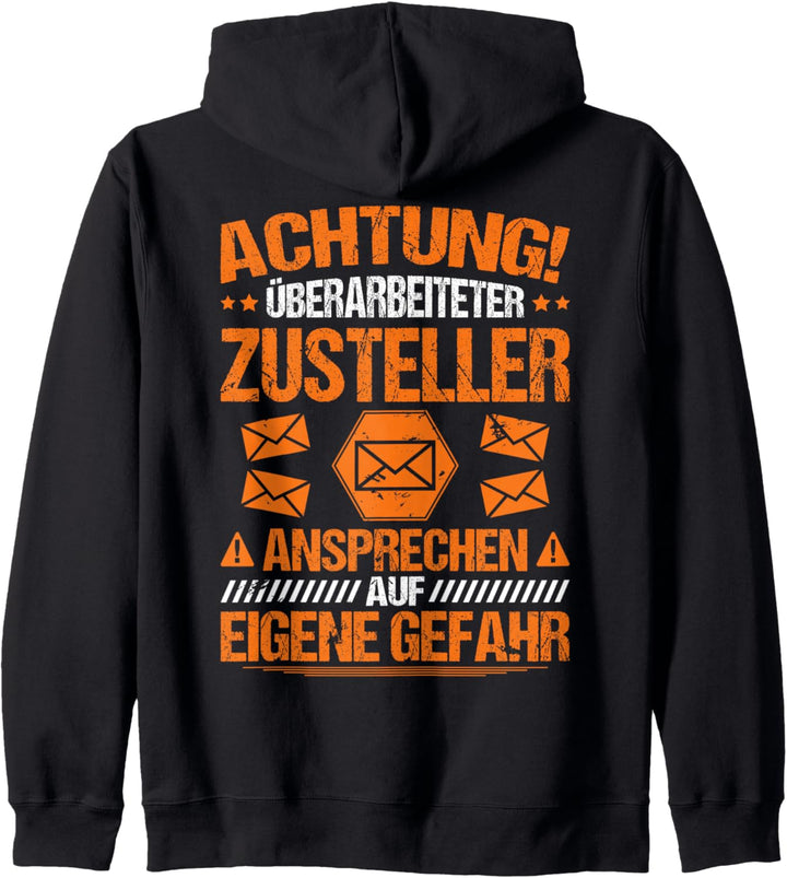 Briefträger Postbote Überarbeiteter Zusteller Kapuzenjacke